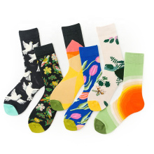 Custom Manufacturer Happy Dress Cotton Spandex Colorful Socks